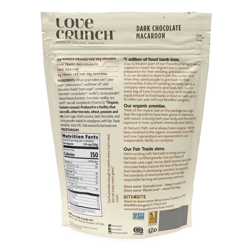 Love Crunch Dark Chocolate & Macaroon - 11.5oz