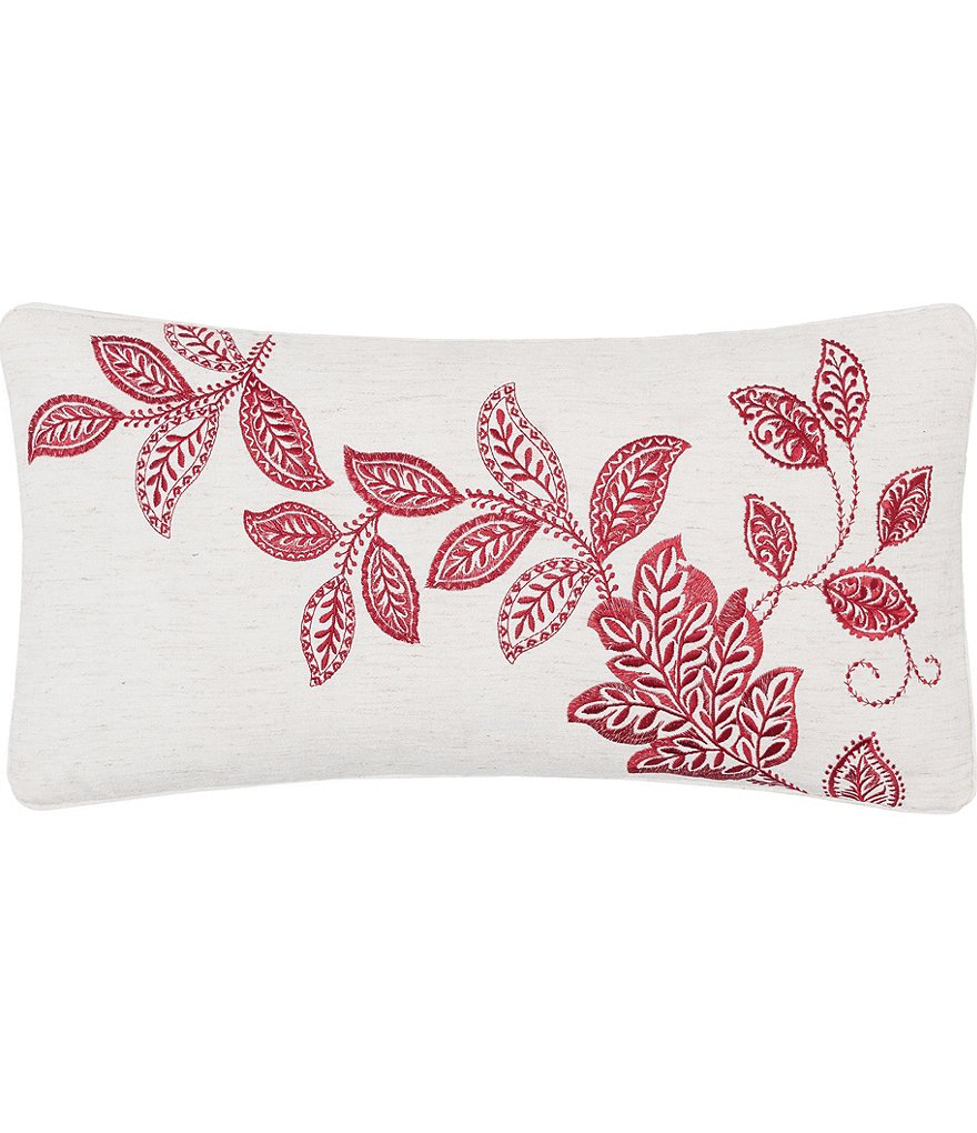 Rose Tree Savoy Embroidered Rectangular Pillow