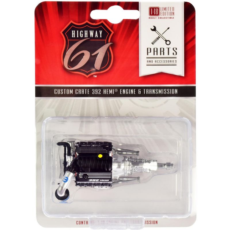 Custom Crate 392 HEMI Engine and Transmission Replica from "1971 Plymouth Barrcuda" "Graveyard Carz" (2012) TV Series 1/18 by Highway 61