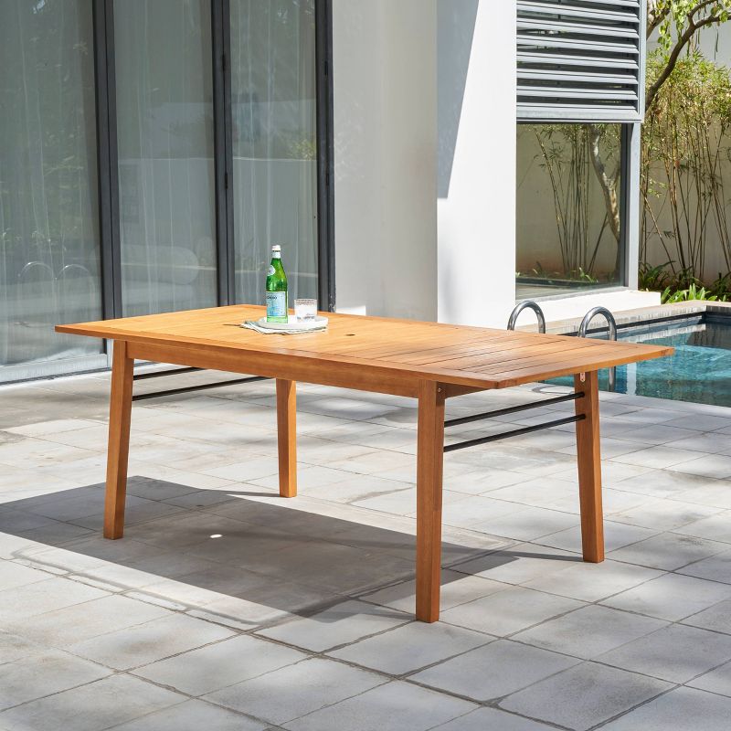 Gloucester Contemporary Wood Rectangle Patio Dining Table - Vifah