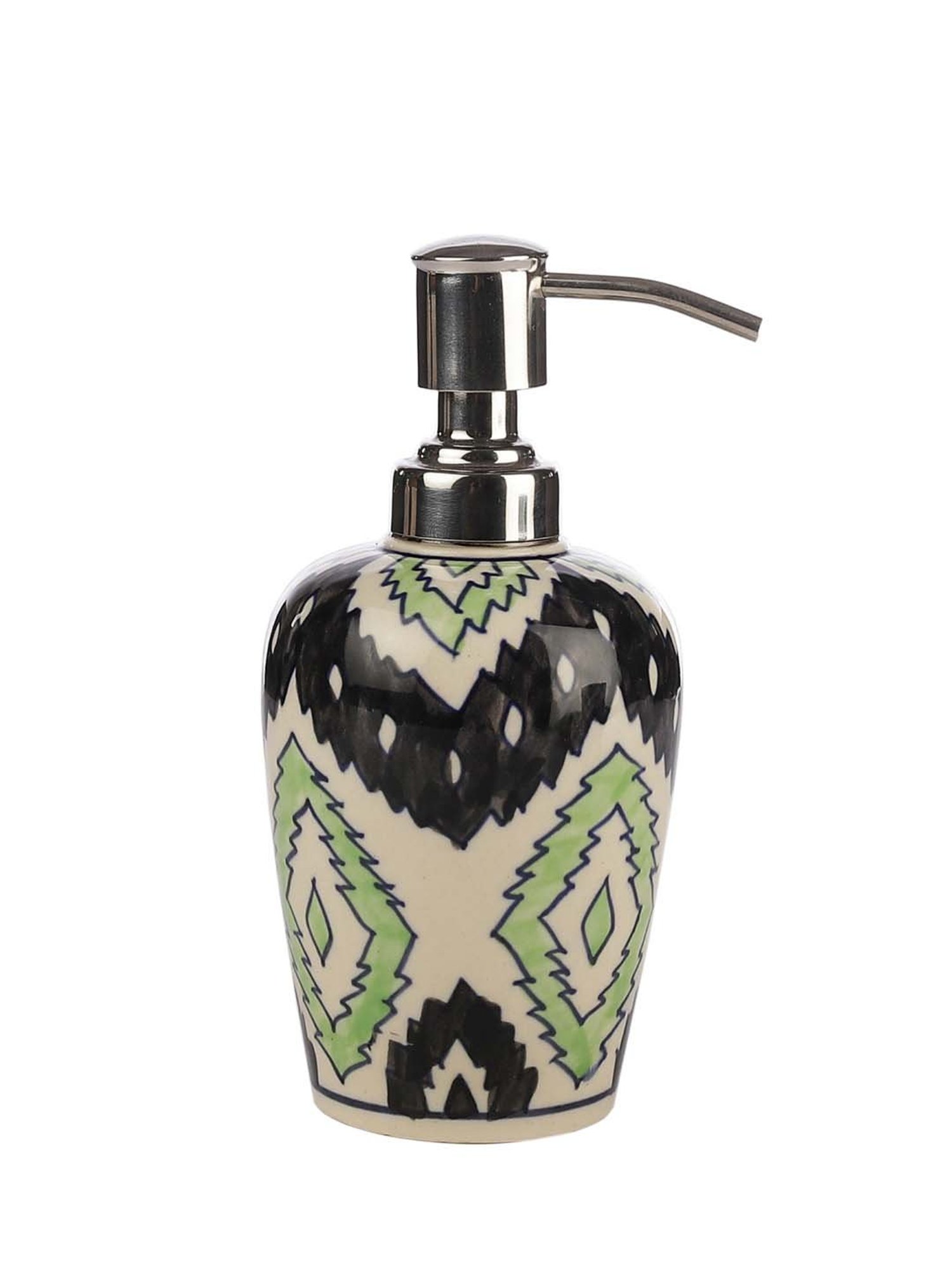 VarEesha Multicolor Ceramic Aztec Liquid Soap Dispener (0.30L) - Set of 1