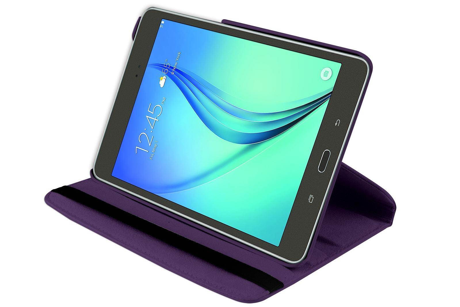 Hellfire Trading PU Leather Case 360 Rotating for Samsung Galaxy Tab A 8 T350 8" - Purple