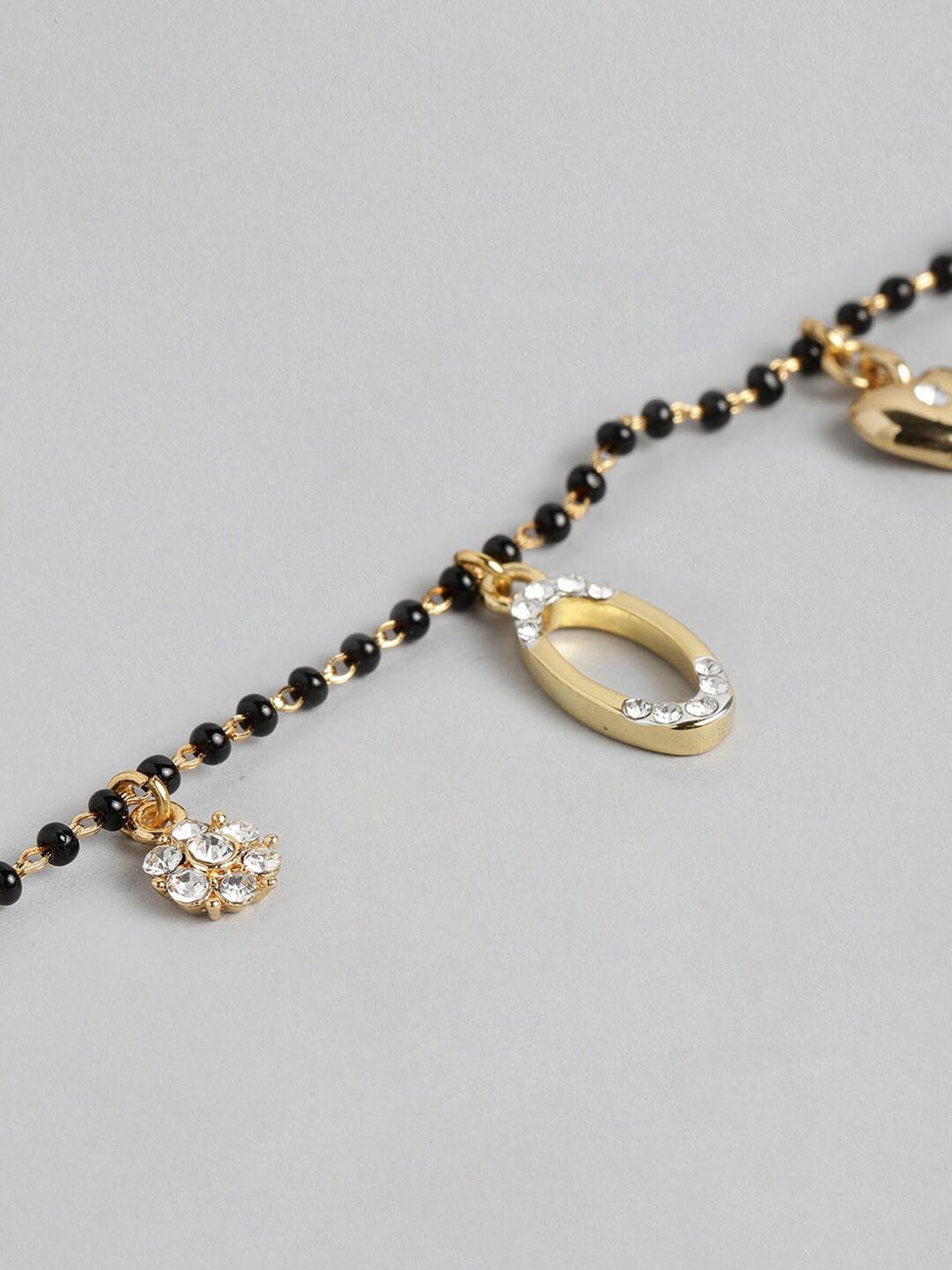 Estele Gold-Plated Charms Mangalsutra Bracelet for Women