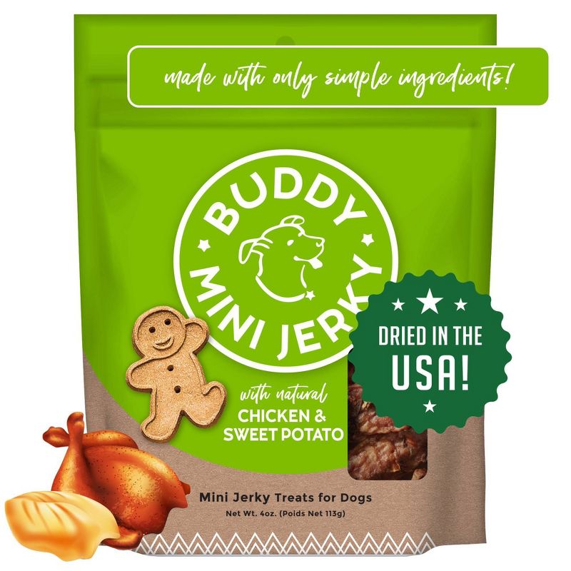 Buddy Biscuits Mini Jerky Chicken & Sweet Potato Dog Treats - 4oz