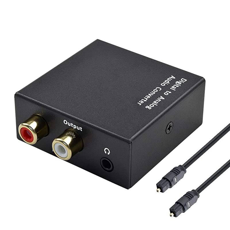 DAC Digital to Analog Audio Converter SPDIF Coaxial Toslink to Analog Stereo L/R RCA 3.5mm Jack Audio Adapter with Optical Cable PS3 HD DVD PS4 Amps