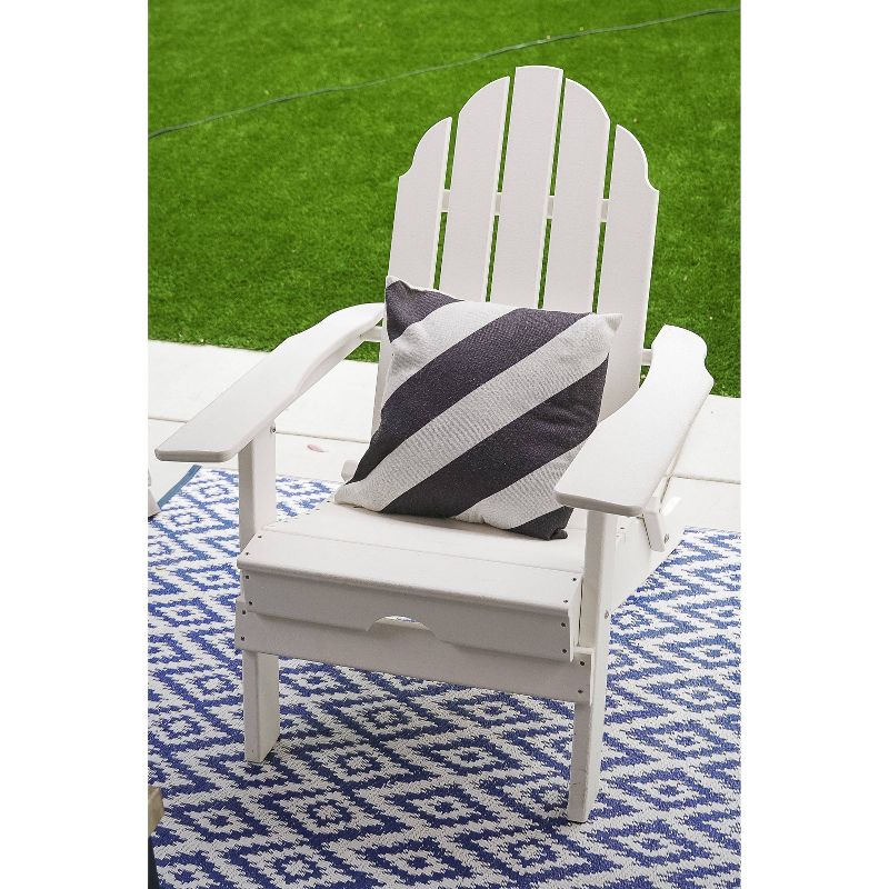 37.8" Foldable Weather Resistant  Outdoor Adirondack Chair - White - XBrand