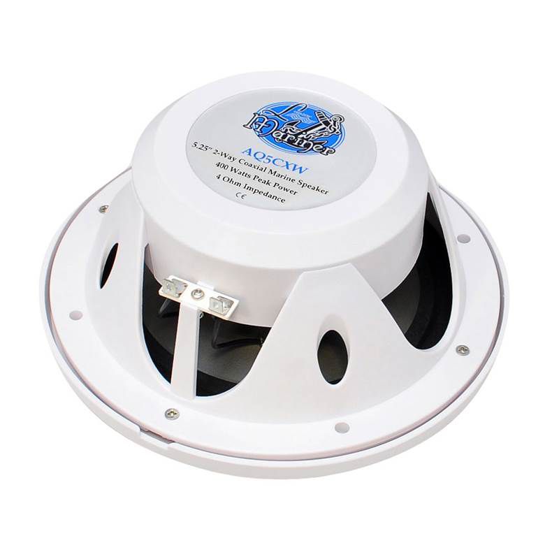 Lanzar AQ5CXW 5.25" 400W 2-Way Marine Boat Speakers White 400 Watts (24 Pack)