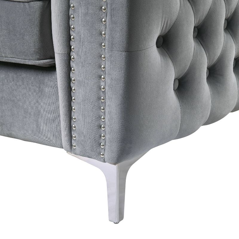 Martella Tufted Sectional Gray - HOMES: Inside + Out