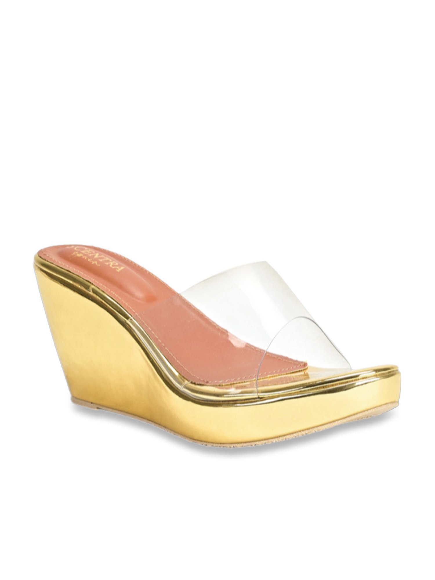 Scentra Women's Mustard Casual Wedges