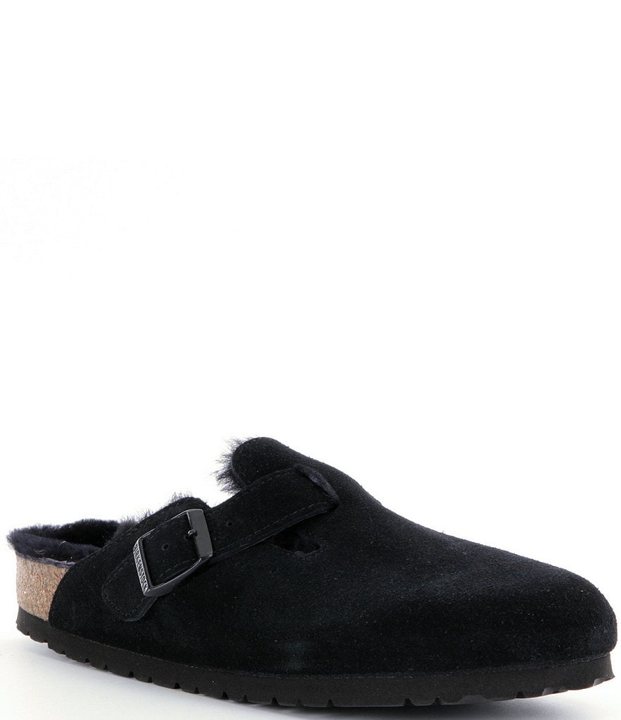 Birkenstock Women's Boston Suede Shearling-Lined Clogs