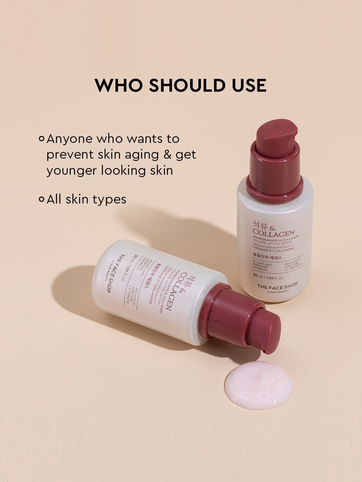 The Face Shop Pomegranate & Collagen Volume Firming Serum - 30 ml