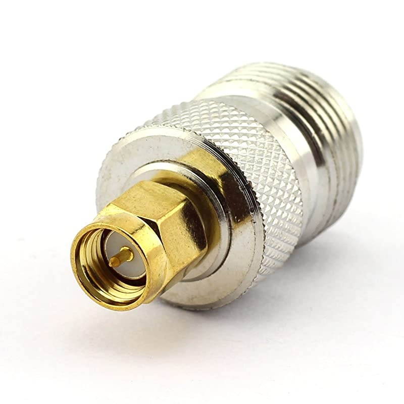 2Pack N Female to SMA Male RF Coaxial Adapter N to SMA Coax Jack Connector
