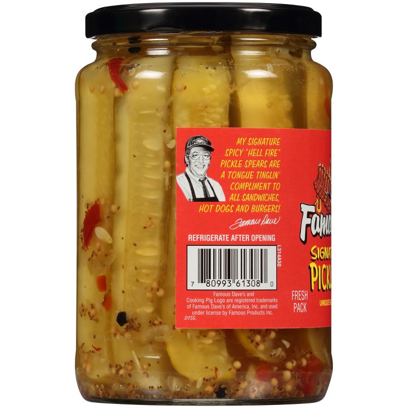Famous Dave's Signature Spicy Pickle Spears - 24oz
