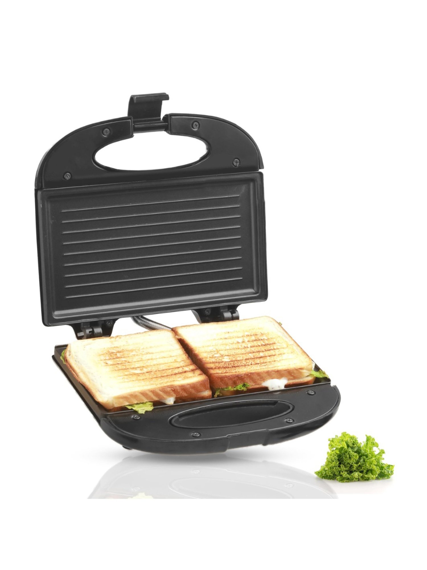 Urban Chef Sandwich Maker 750W with Non Stick Coating, Cool Touch (Black)