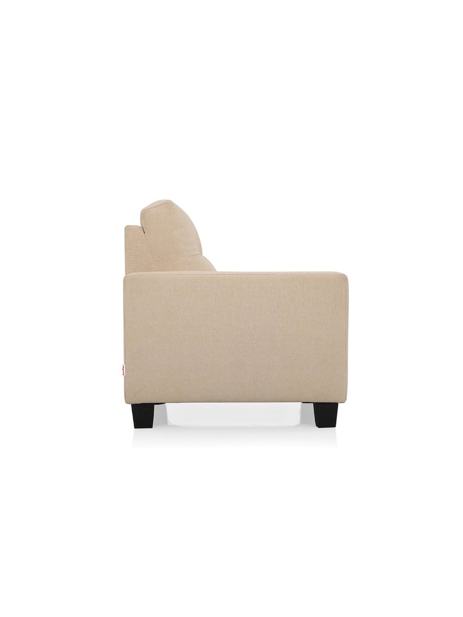 Duroflex Ease Beige Neem Wood 1 Seater Sofa