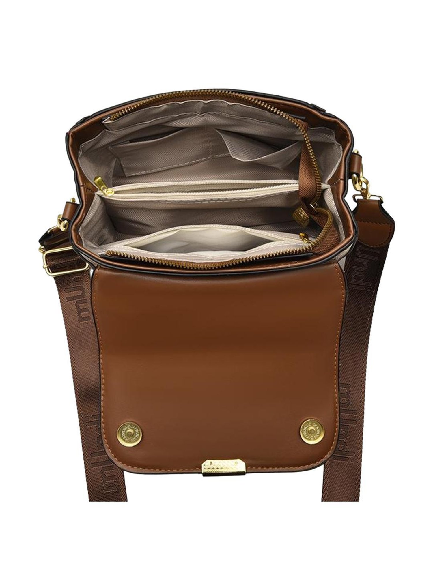 Angeline Tan Printed Medium Satchel Handbag