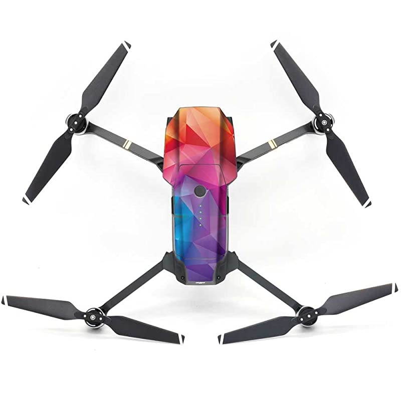 Exclusive Decoration Wrap Skin Decal Kit for Mavic Pro Quadcopter Drone Body Shell, DJI Mavic PRO Portable Collapsible Mini Racing Drone Water-resistant PVC Sticker
