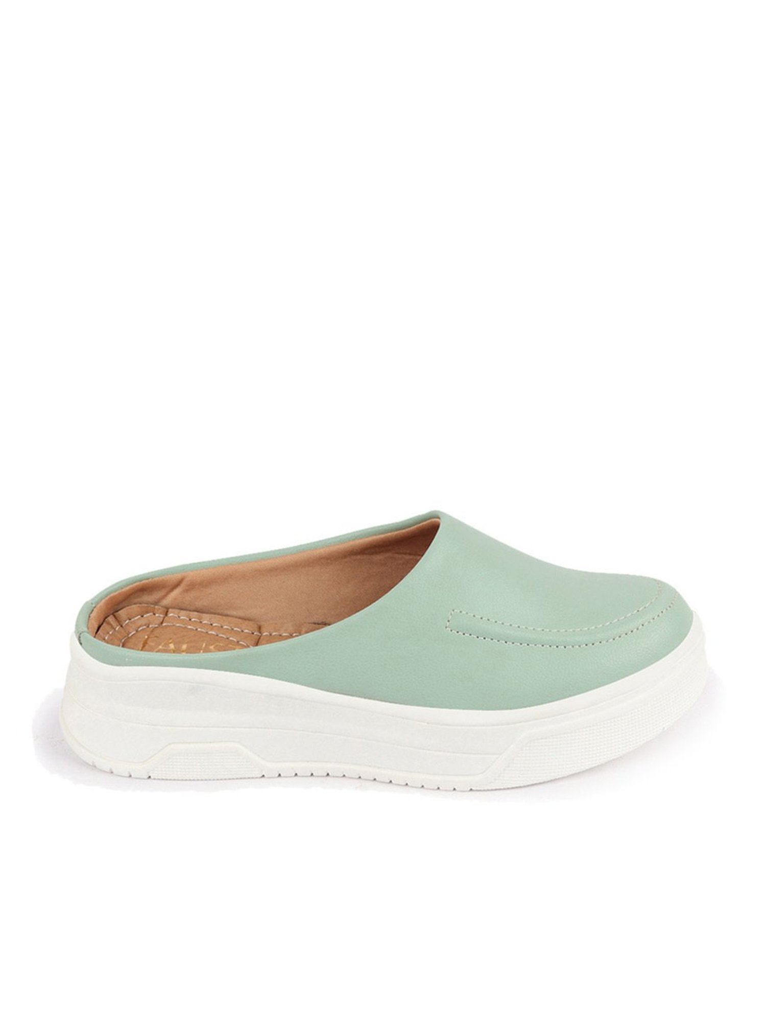 Fausto Women's Pista Green Mule Shoes