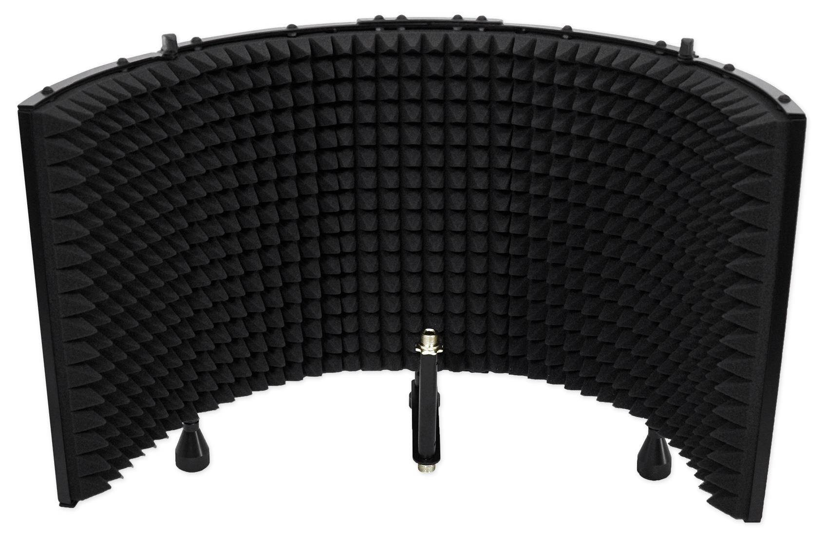 Rockville Recording Package w/Round-Base Microphone Stand+Foam Isolation Shield