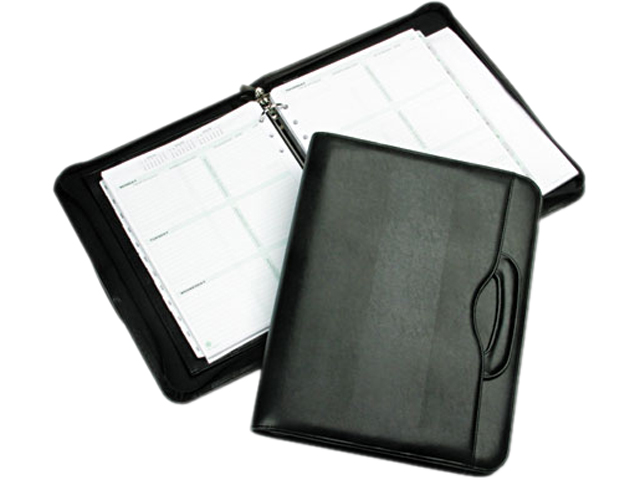 Day-Timer 43701 Avalon Leatherlike Vinyl Attache Organizer Starter Set, 8-1/2 x 11, Black
