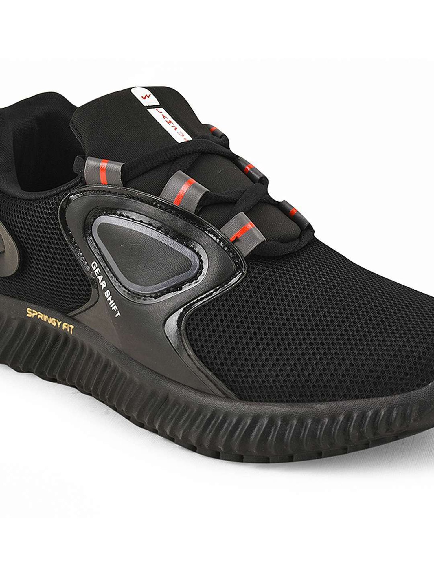 Campus Kids TOKYO CH Black & Red Running Shoes