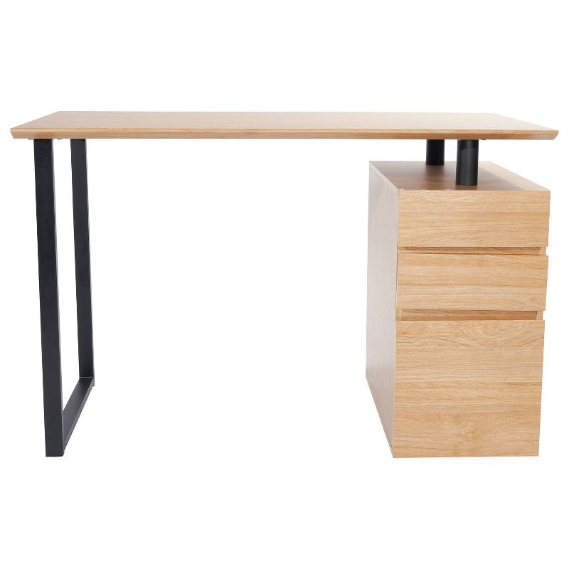Computer Desk with Storage and File Cabinet Wood - Techni Mobili