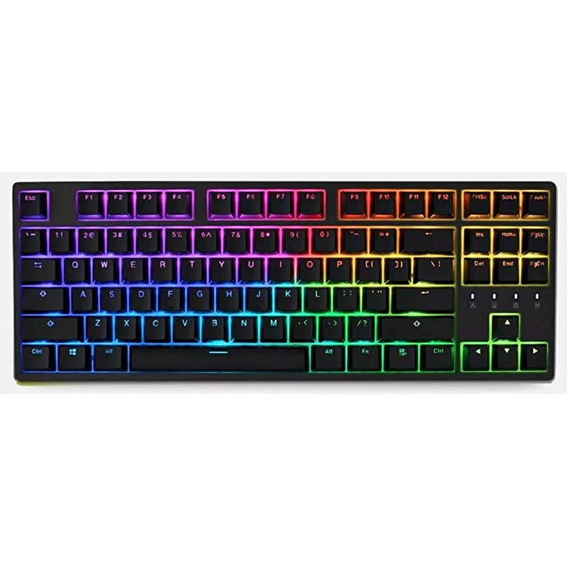 Taurus K320 TKL Mechanical Gaming Keyboard - 87 Keys - Double Shot PBT - NKRO - USB Type C (Cherry Red, White)