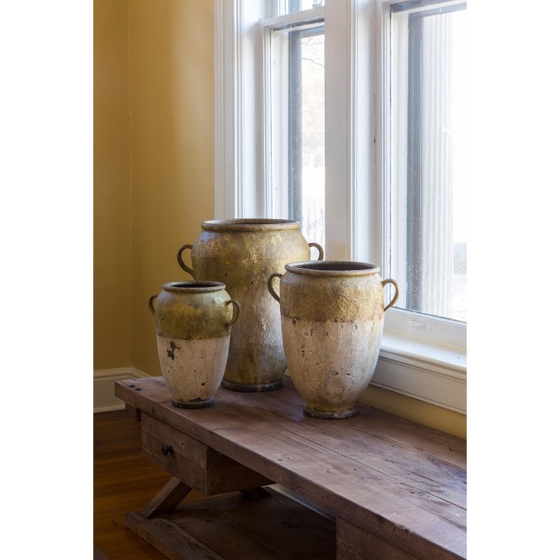 Set of 2 Metal Planters White - CosmoLiving by Cosmopolitan