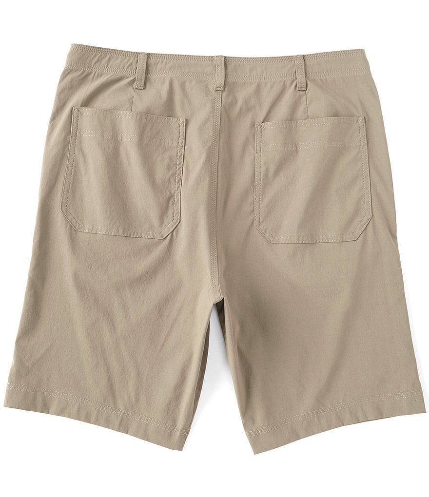 Roundtree & Yorke 9#double; Inseam Flat Front Performance Tech Zip Shorts
