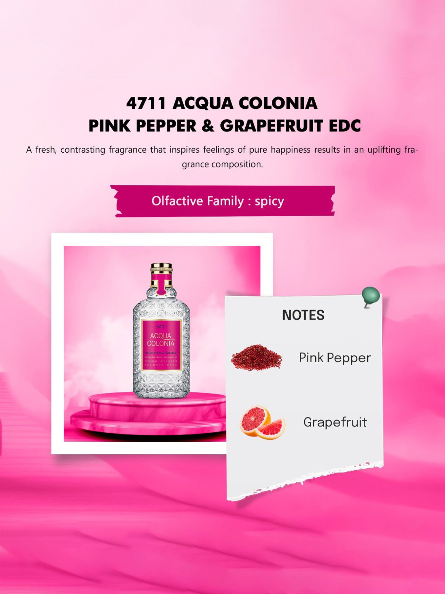 4711 Acqua Colonia Pink Pepper & Grapefruit Eau de Cologne - Pack of 2