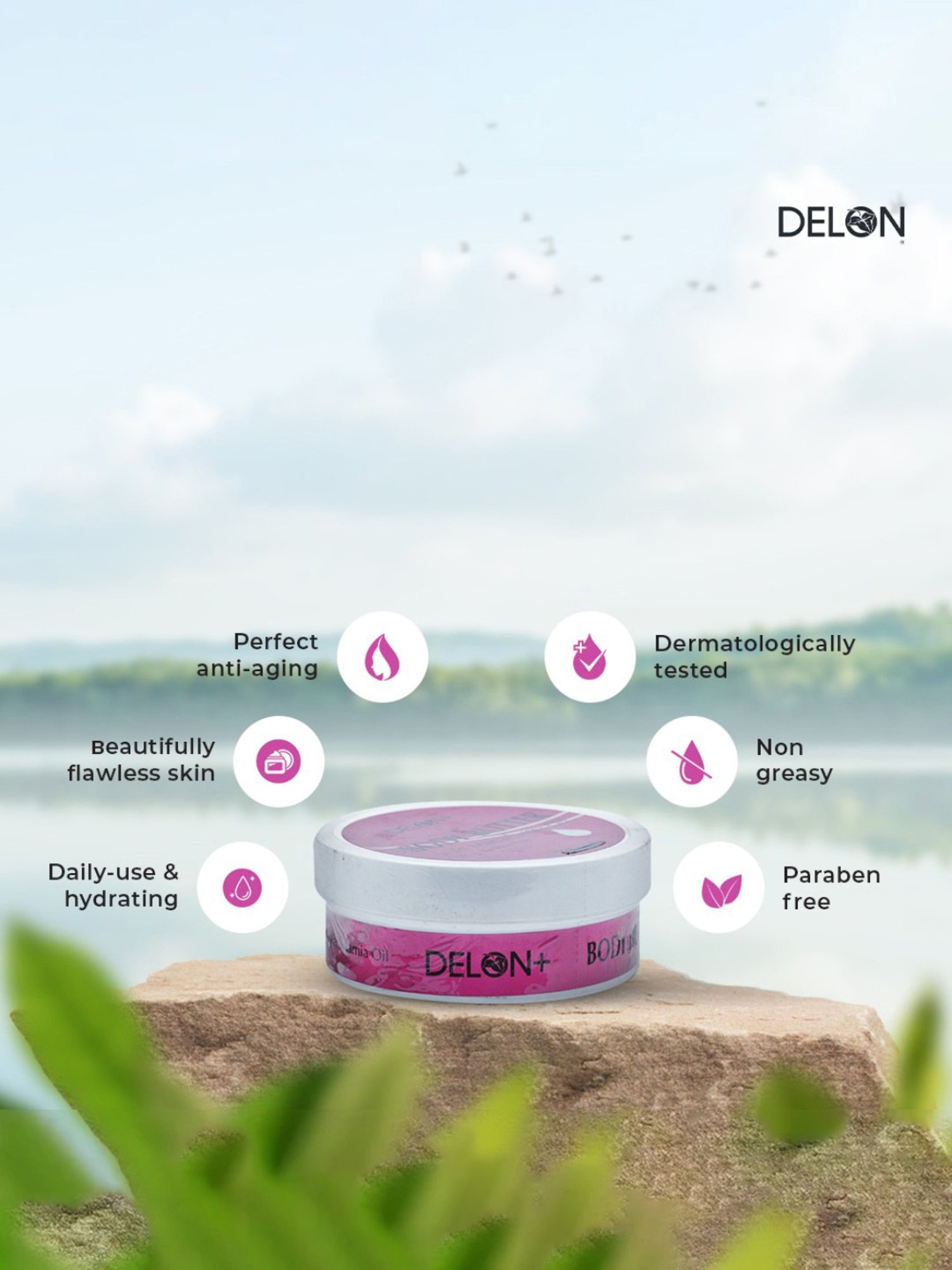 Delon Body Butter with Macadamia Oil - 196 gm