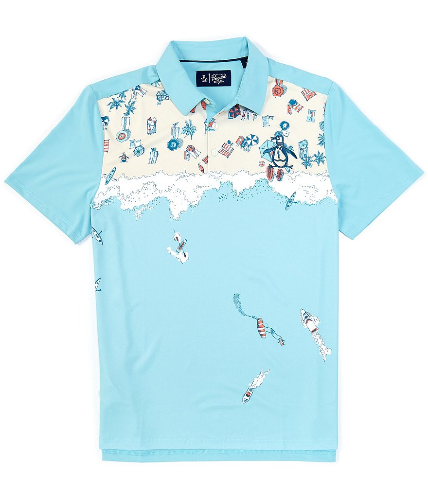 Original Penguin Golf Short-Sleeve Pete In Miami Knit Polo Shirt