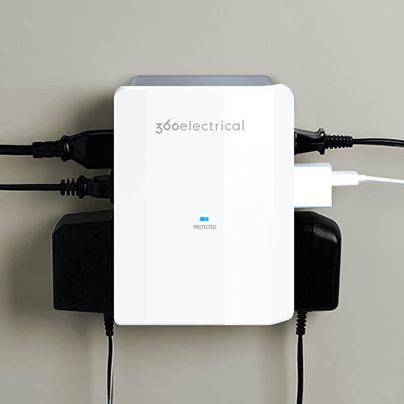 360352 Sideline Protector, 6 Side Facing Outlets, 900 Joules of Surge Protection, White