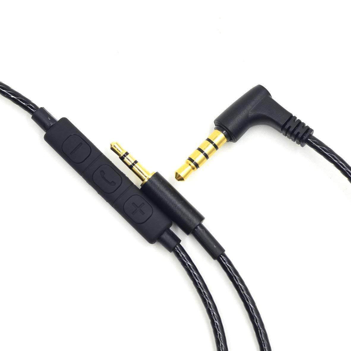 New black Replacement Audio cable Cord wire with remote and mic for AKG AKG Y40 Y45BT Y50 Y55 AKG N60 NC n60nc headphones