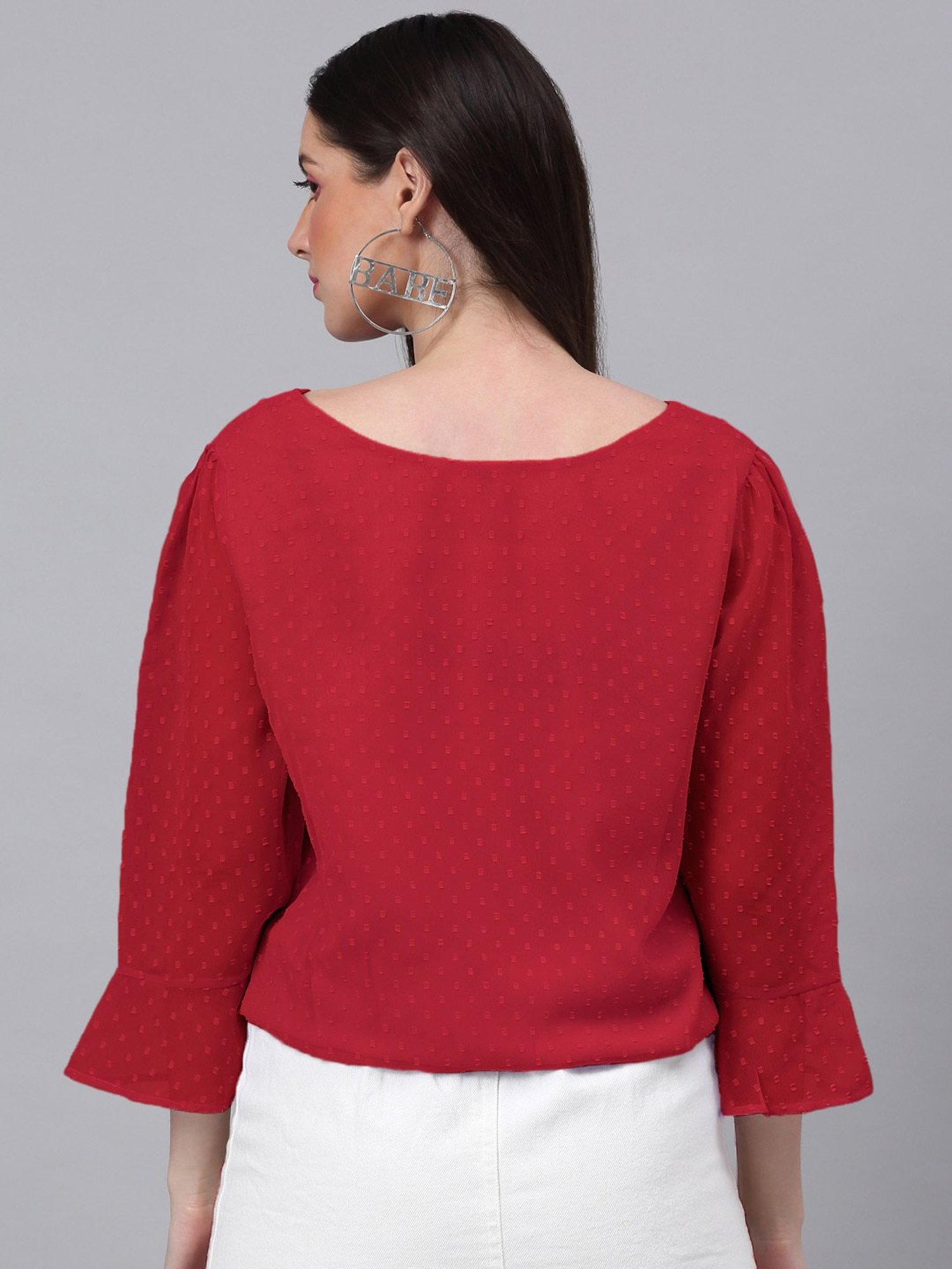 NEUDIS Red Textured Top