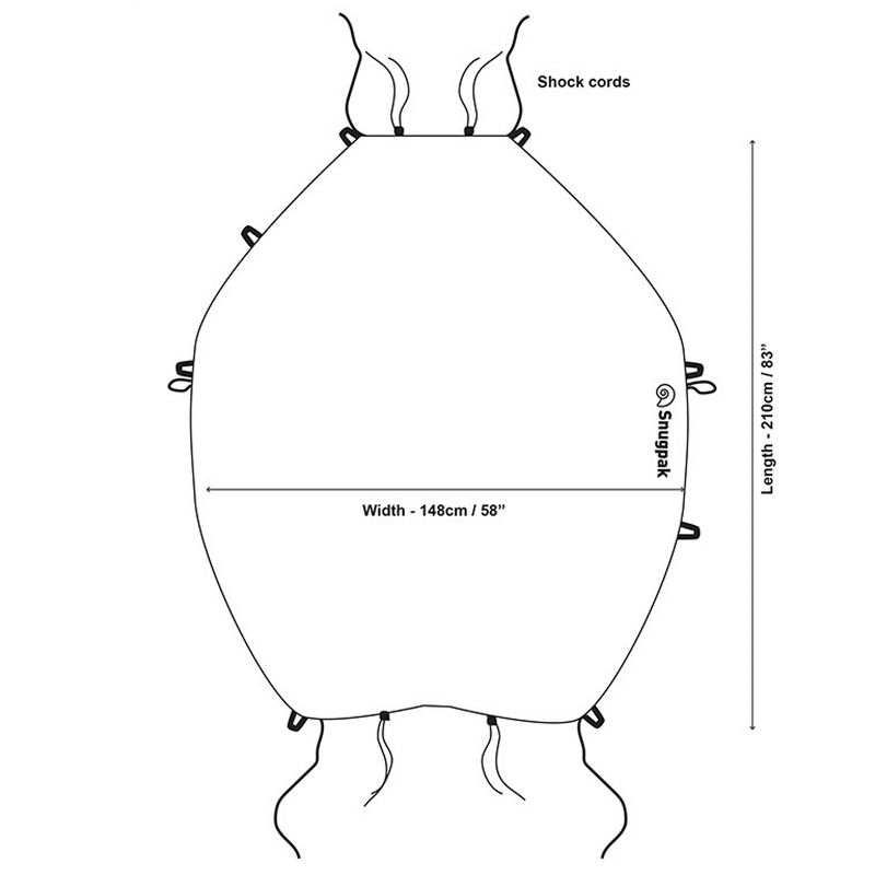 Snugpak Hammock Under Blanket, Insulated with Travelsoft Filling, Olive