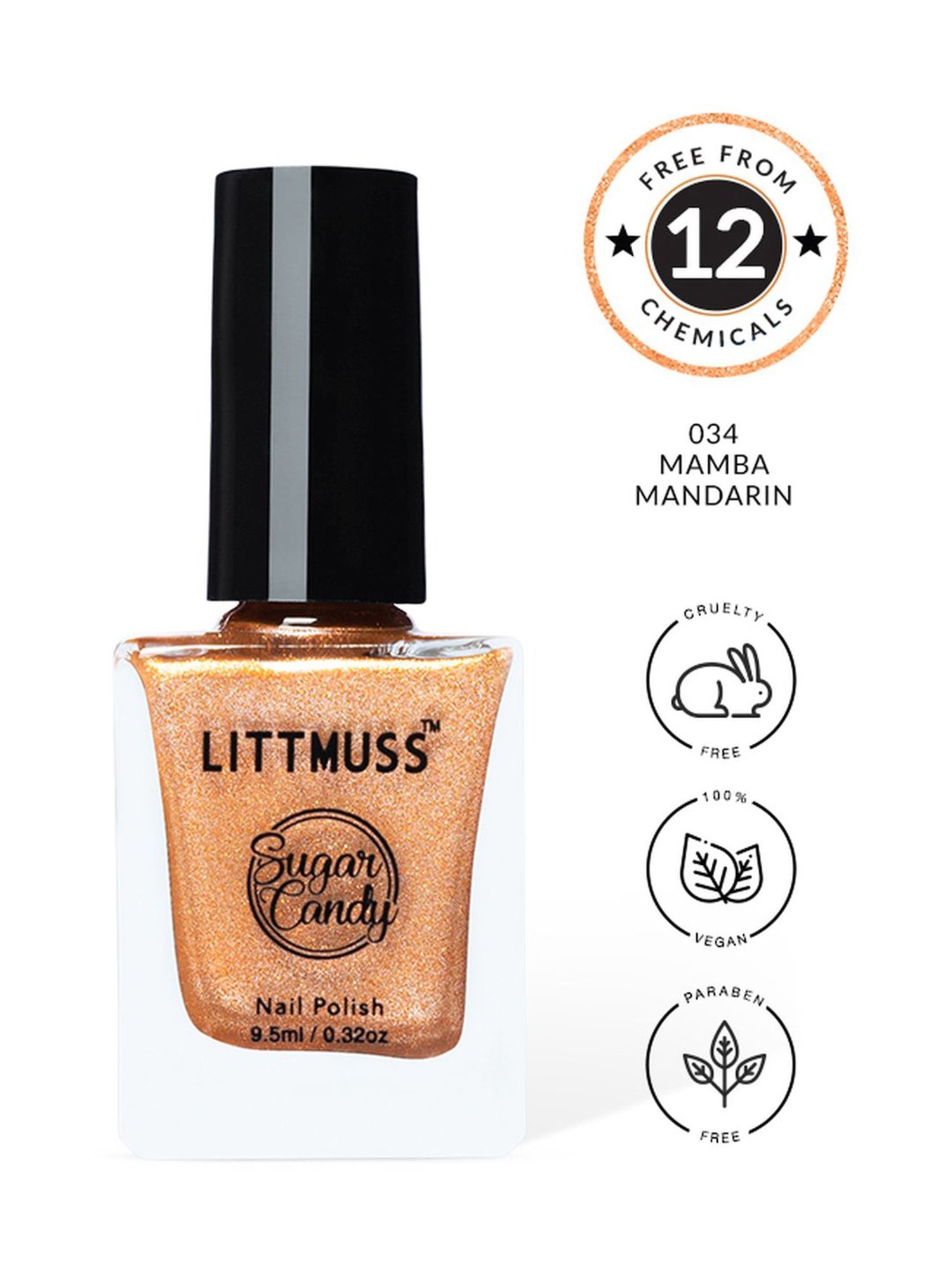 Littmuss Sugar Candy Nail Polish Mamba Mandarin 034 - 9.5 ml