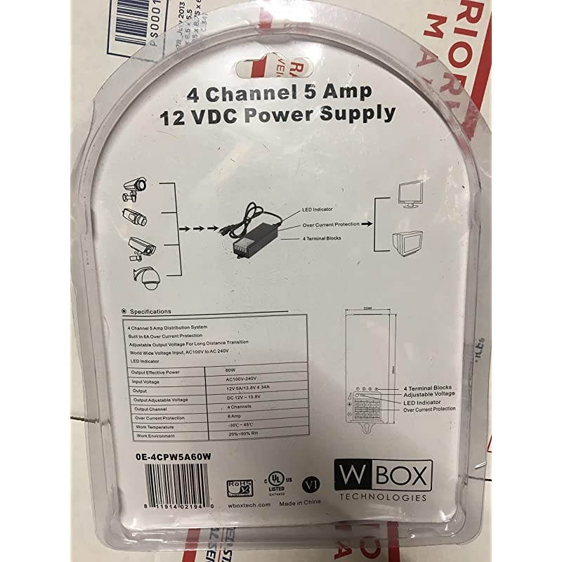 4 Channel 5A 12Vdc CCTV Power