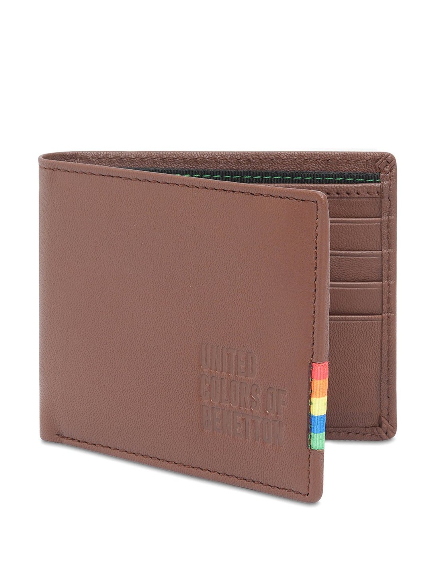 United Colors of Benetton Kinman Tan Casual Leather Bi-Fold Wallet For Men