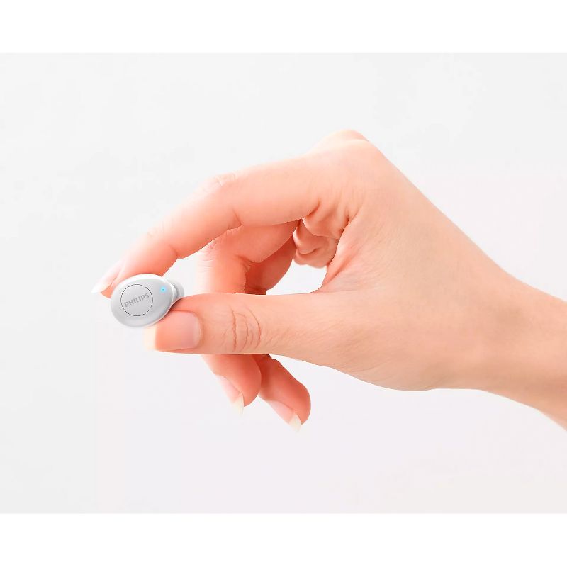 Philips True Wireless Earbuds T2205, Bluetooth 5.1, Voice Assistant, IPX4 Splash Resistant, with Microphone, Up to 12 Hours (4 + 8) of Playtime, White (TAT2205WT)