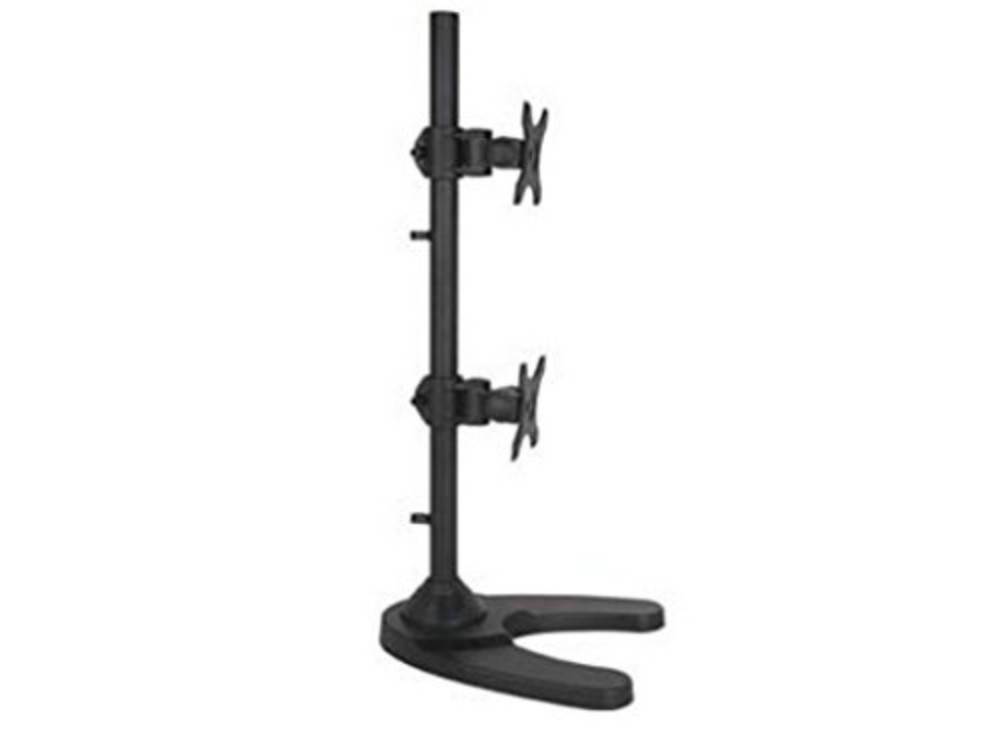 XtremPro Free Standing Monitor Desk Mount, Adjustable Height, Tilt &plusmn;90&deg;, Swivel 90&deg;, Rotate 360&deg;, Cable management, fits 2 Screens 13" - 27" LCD LED VESA 100x100 22Lbs per arm capacity - Black (41108)