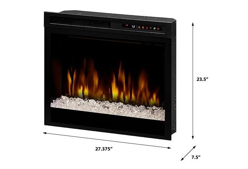 Dimplex 28-in Multi-Fire XHD Pro Plug-In Electric Fireplace with Acrylic Ice & Driftwood - DF28DWC-PRO