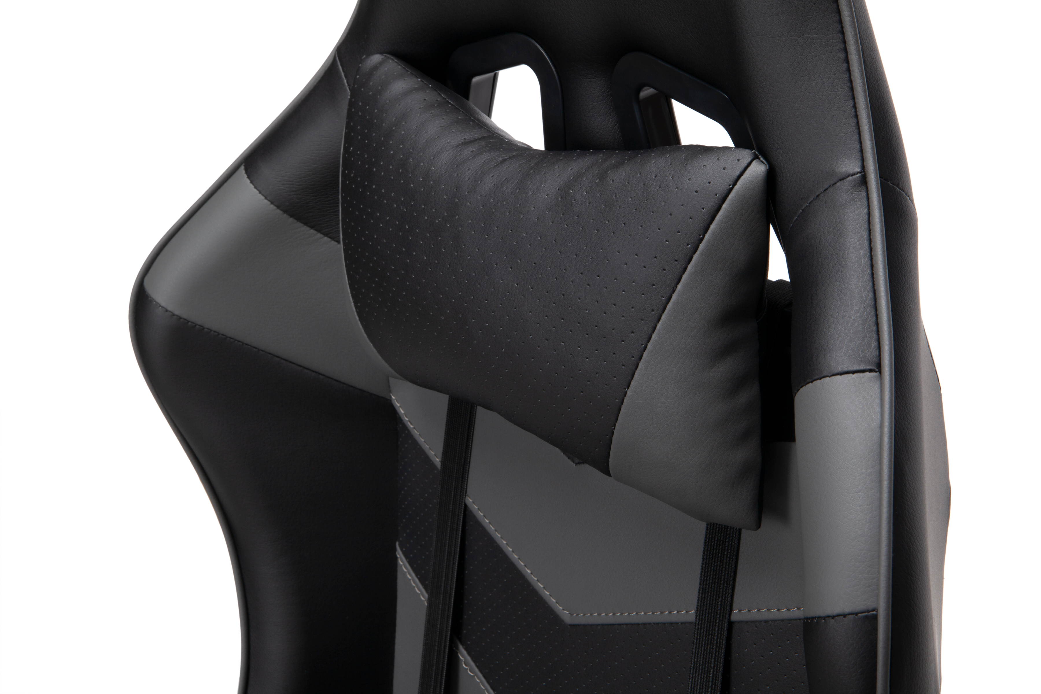 Essentials Collection High Back PU Leather Gaming Chair, in Grey (ESS-6075-GRY)