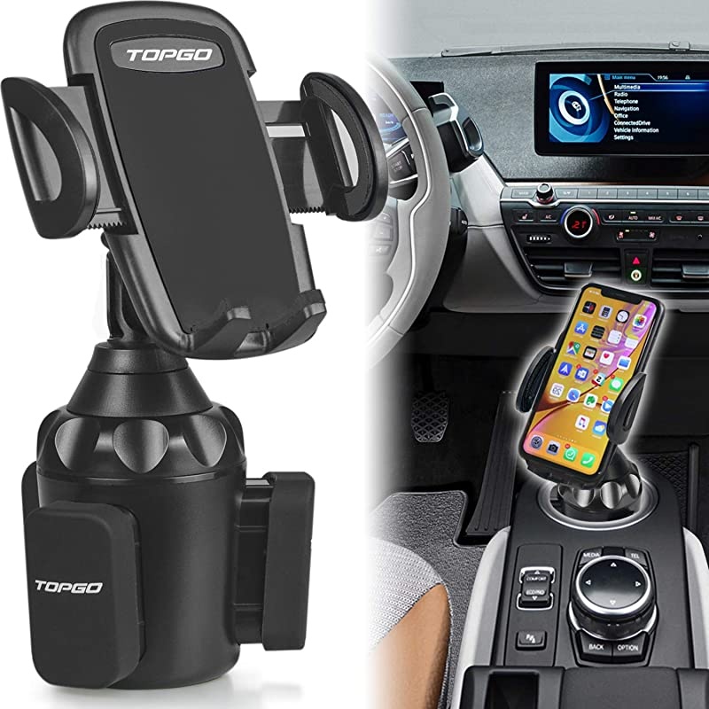 Car Cup Holder Phone Mount Adjustable Automobile Cup Holder Smart Phone Cradle Car Mount for iPhone 11 ProXRXS MaxX87 Plus6sSamsung S10+Note 9S8 PlusS7 EdgeBlack