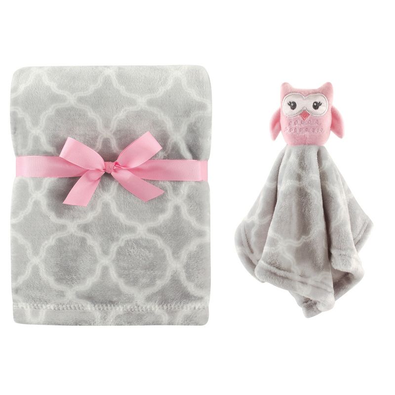Luvable Friends Baby Plush Blanket and Security Blanket, Terrazzo Elephant, One Size