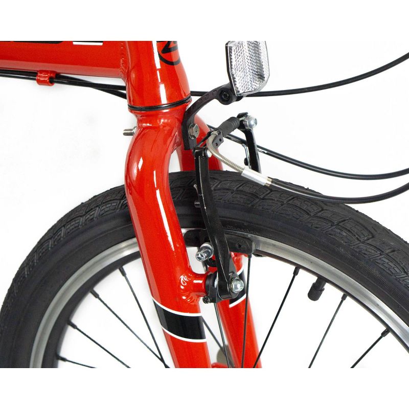 ZiZZO Urbano 8-Speed Aluminum 20" Folding Bike - Red
