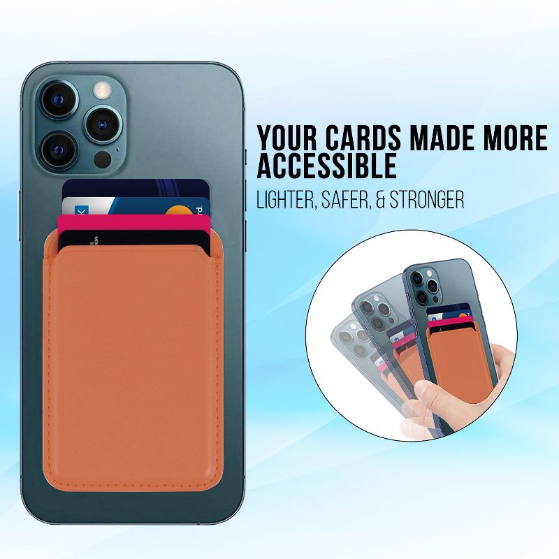 Wasserstein iPhone Magnetic Card Holder Wallet for Magsafe Compatible with Apple iPhone 12/12 Pro/12 Pro Max/12 Mini