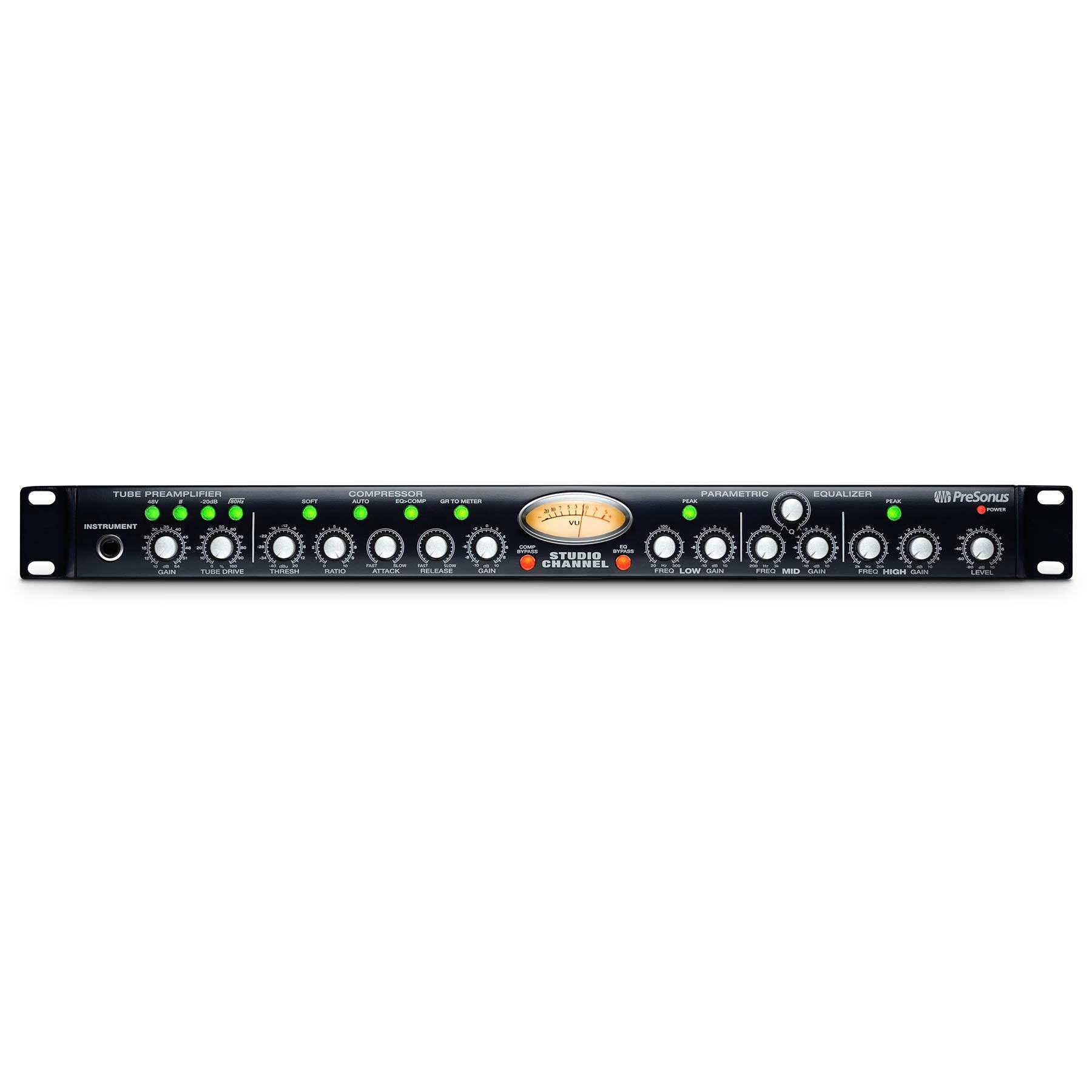 PreSonus Studio Channel Vacuum-Tube Channel Strip.With Audio Technica ATH-M20X.