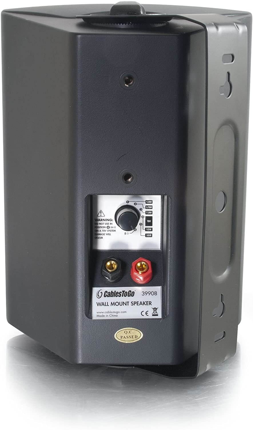 C2G 39908 Wall Mount Speaker 70V, Black (5 Inch)