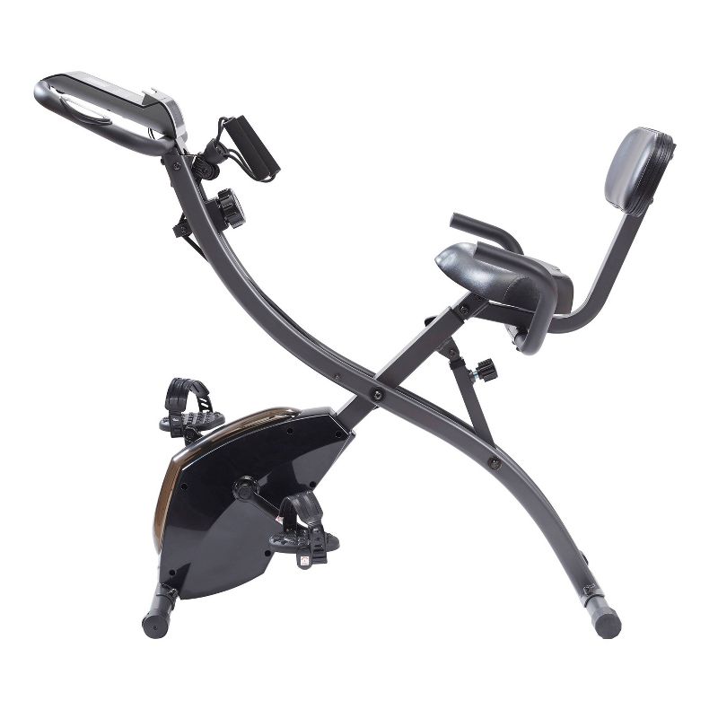 Body Flex Sports Body Rider BRF700 Stationary Full Body Cardio Exercise Upright Fan Bike with Dual Action Handlebars and Adjustable Seat